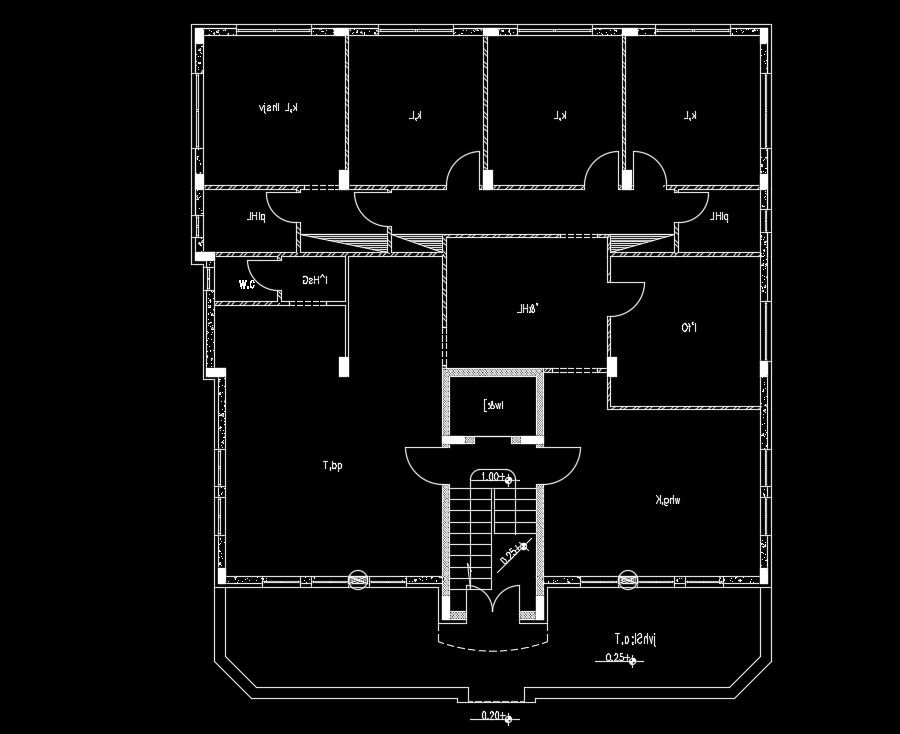 15x18m residential house plan AutoCAD drawing