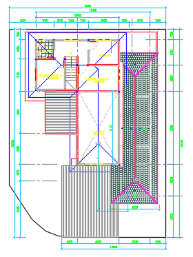 15x20m 3bhk architectural first floor house plan CAD drawing