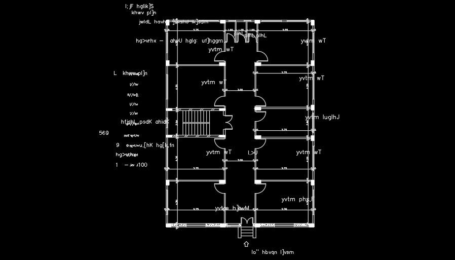 15x21m first floor house plan AutoCAD drawing is given in this file