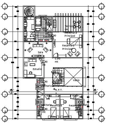 15x40m first floor architecture house plan is given in this Cad file