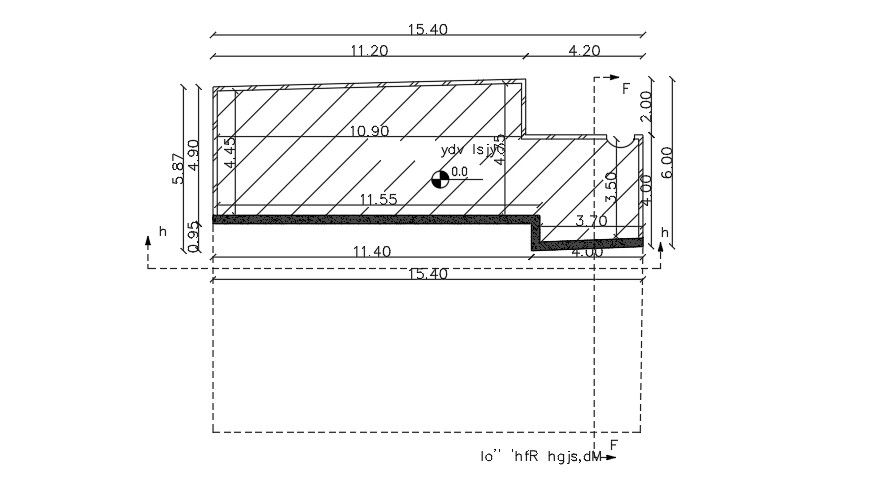 15x6 Meter Basement Plan AutoCAD Layout