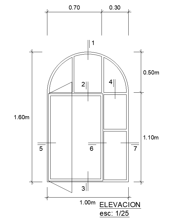 1600x1000m door plan is given in this AutoCAD model. Download now.