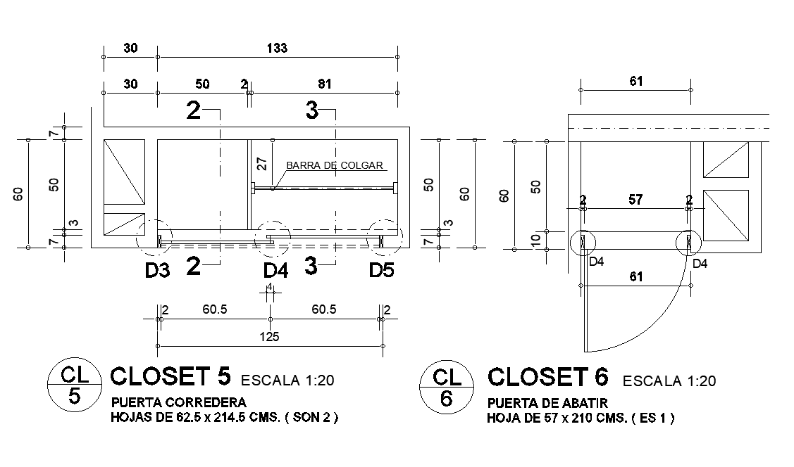 Closet Layout CAD 1600x600mm Plan for Home Interiors