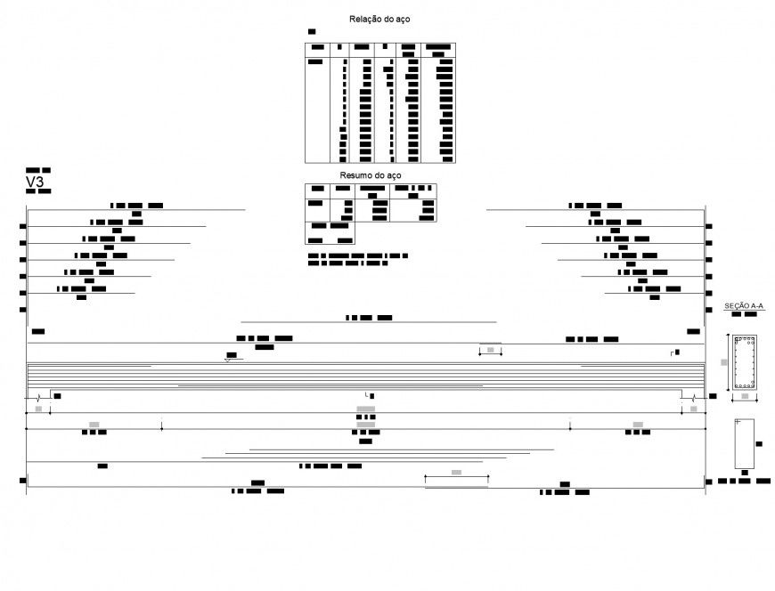16 meters longer reinforced concrete beam autocad file