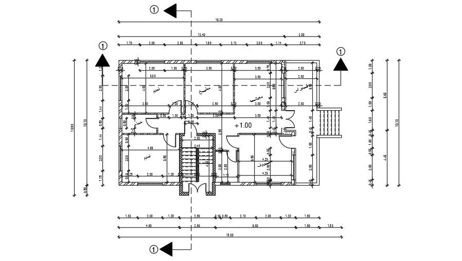 16x10m architecture house plan drawing download now