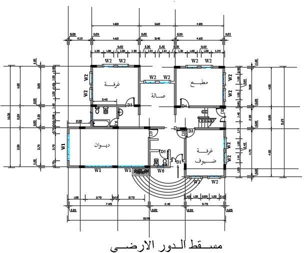 16x10m architecture villa ground floor plan cad drawing is given in this file