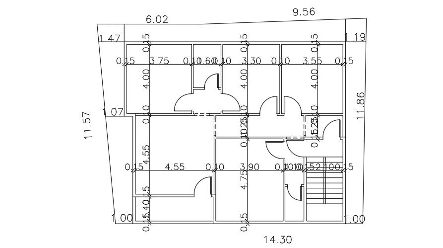 16x11m first floor house plan