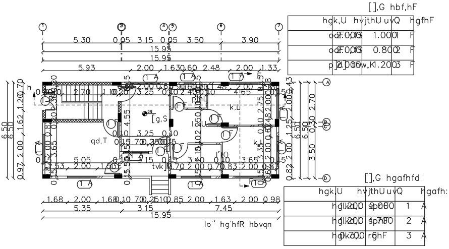 16x11m ground floor house plan AutoCAD drawing model
