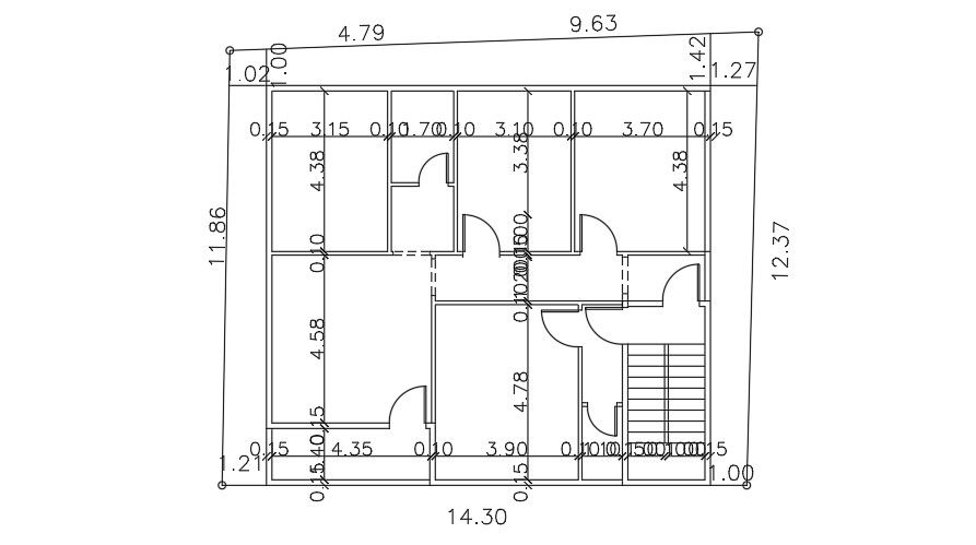 16x11m third floor house plan