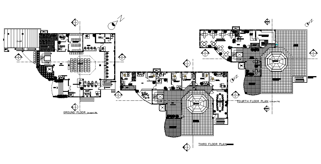 16x12m bank building plan is given in this Autocad drawing file. Download now.