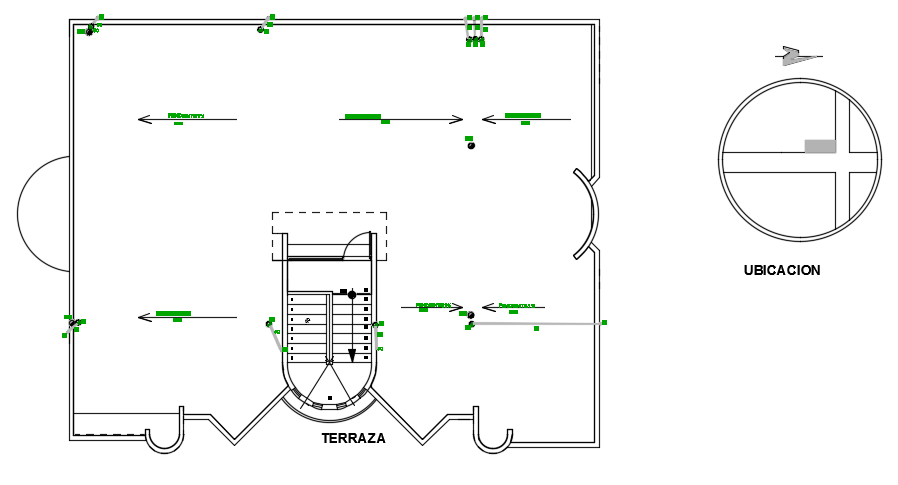 16x12m hotel building roof plan AutoCAD drawing