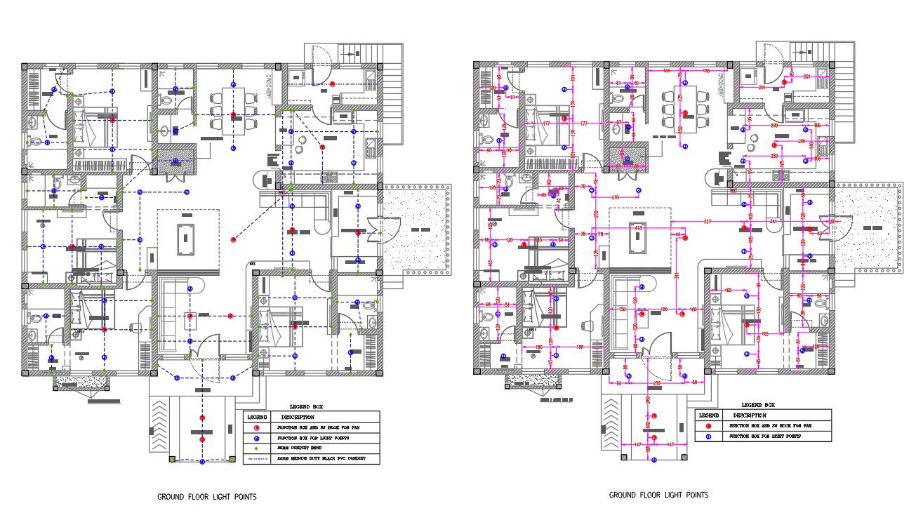 16x14m ground floor house light points are given in this file