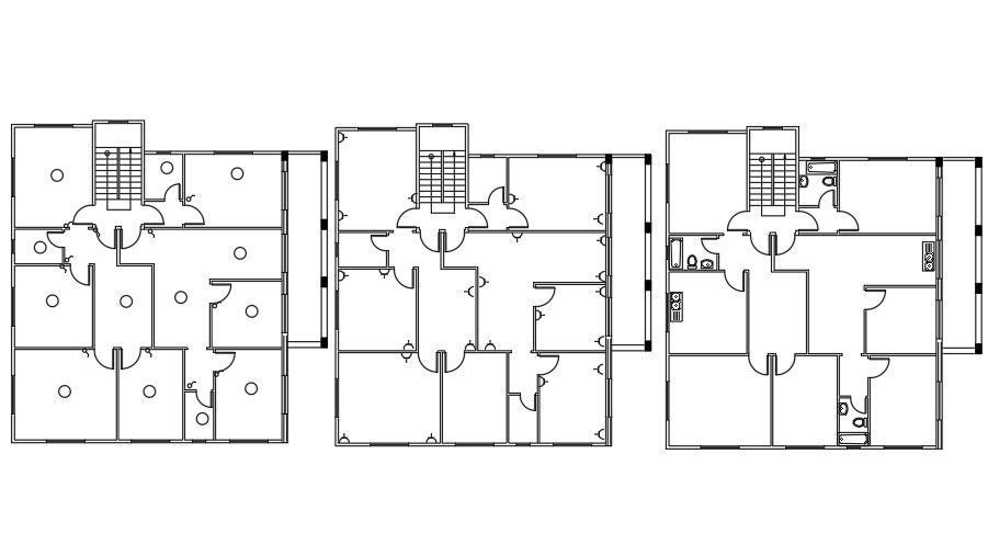 16x16 Meter Electric Plan Of House AutoCAD File