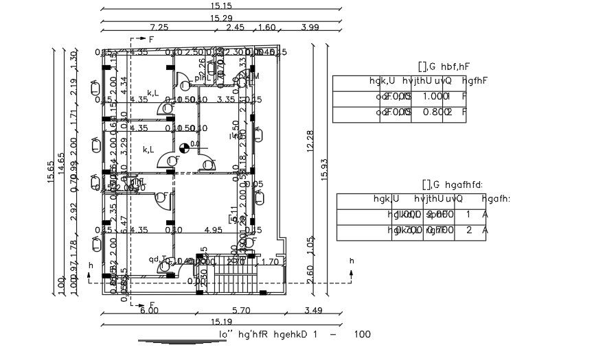 16x16 Meter Second Floor Plan Layout AutoCAD File