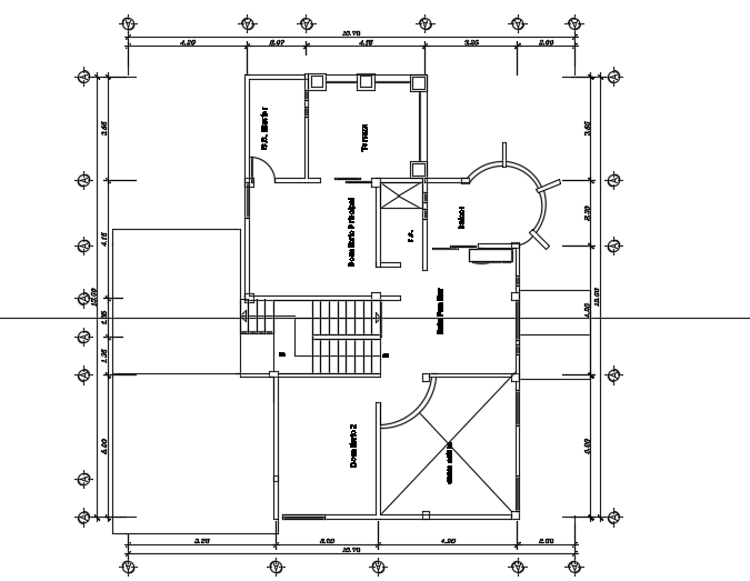 16x16m architecture first floor house layout is given in this file