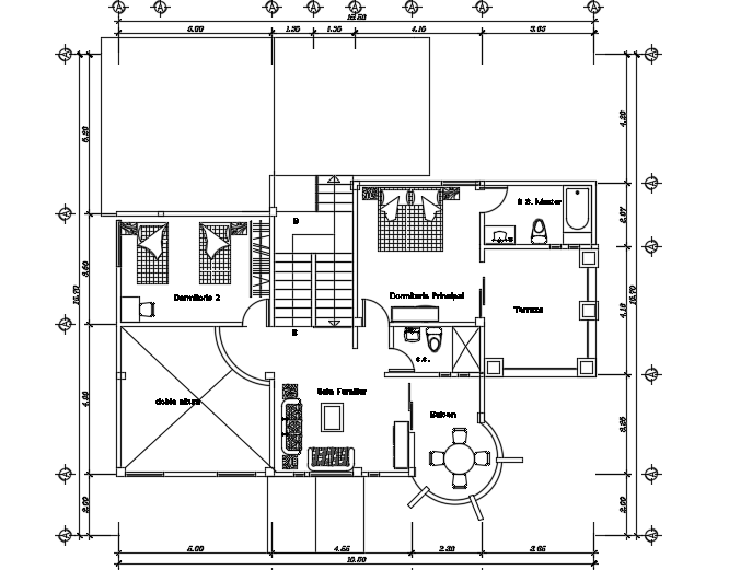 16x16m architecture first floor house plan is given in this file