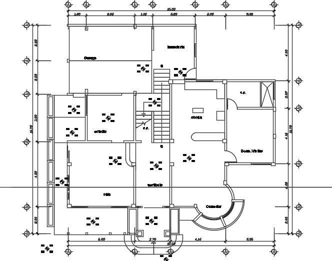 16x16m architecture ground floor house plan door location is given in this file
