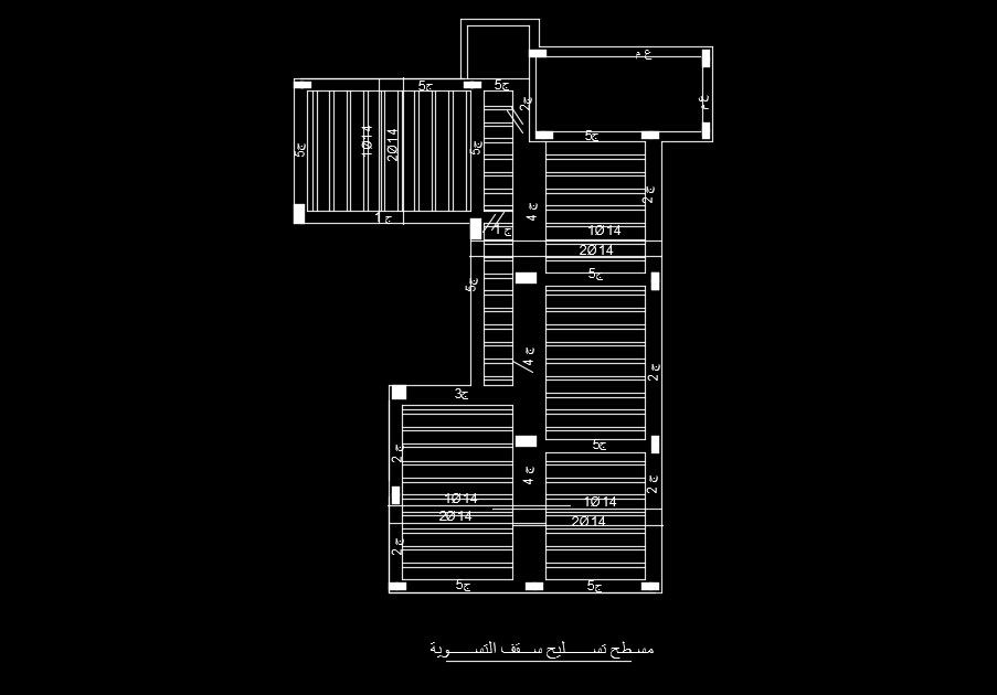 16x17m house plan first floor slab reinforcement drawing