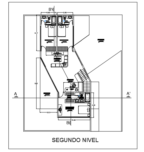 16x20m luxury villa first floor plan AutoCAD model is given in this file