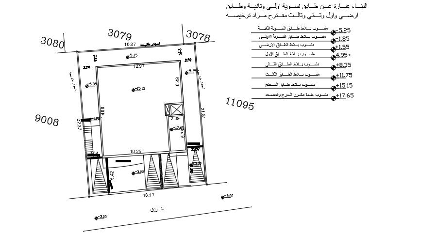 16x23m residential site layout AutoCAD 