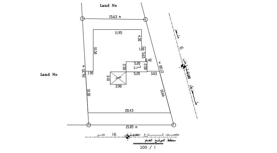 16x27 Meter Site Plan AutoCAD Layout
