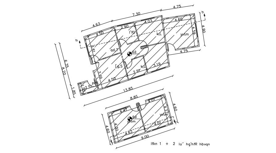 16x8 Meter House Plan Layout DWG File