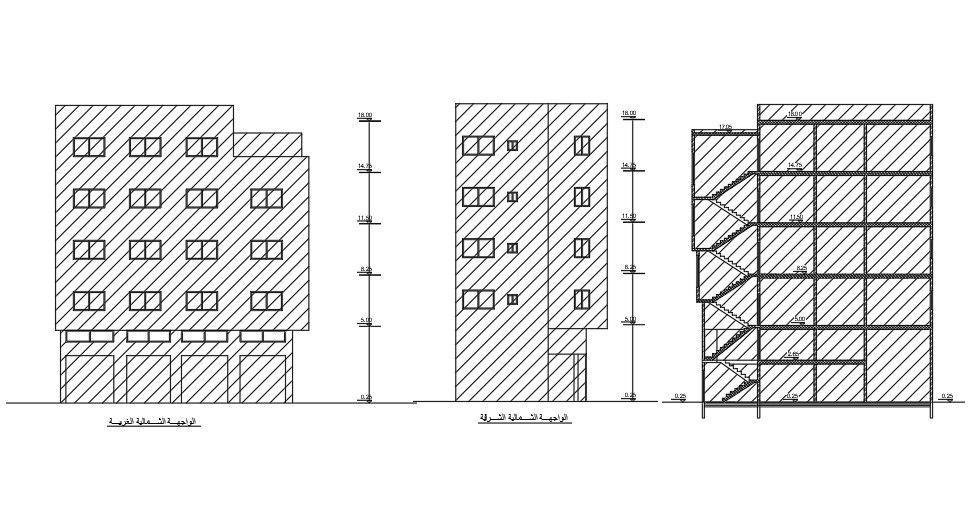 16x8m house building elevation view