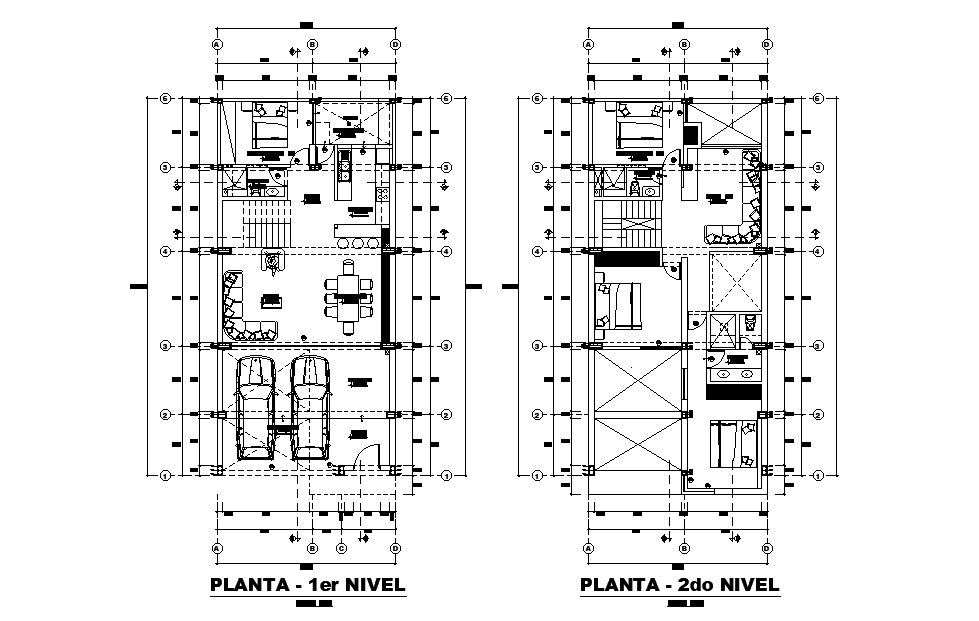 16x8m house plan is given in this Autocad 2D drawing file. Download the Autocad drawing file.