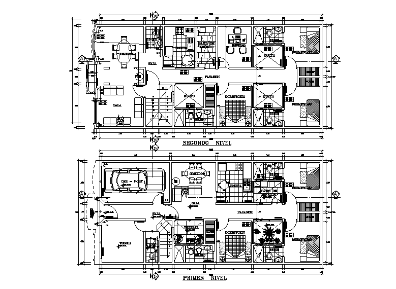 16x8m house plan is given in this Autocad drawing file. Download now.