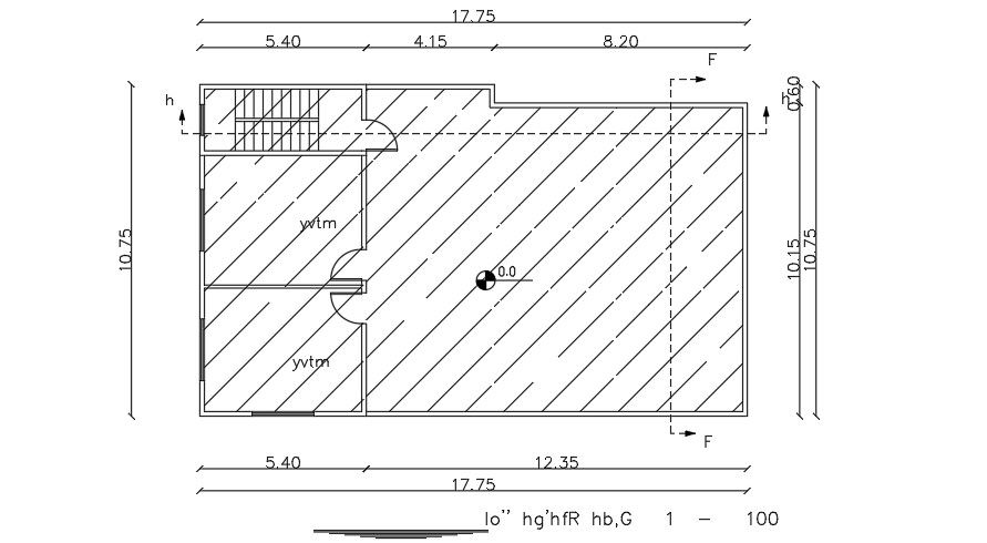 17x10 Meter House Terrace Plan AutoCAD File