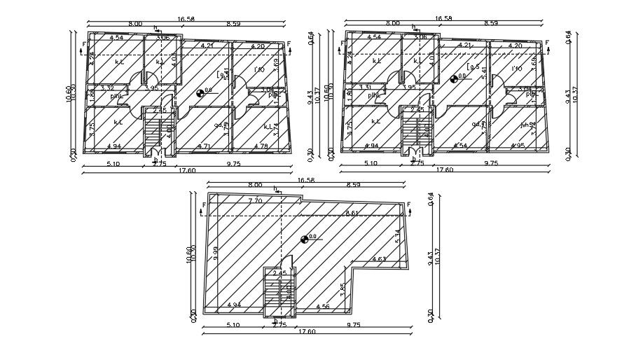 17x10m home plan AutoCAD drawing