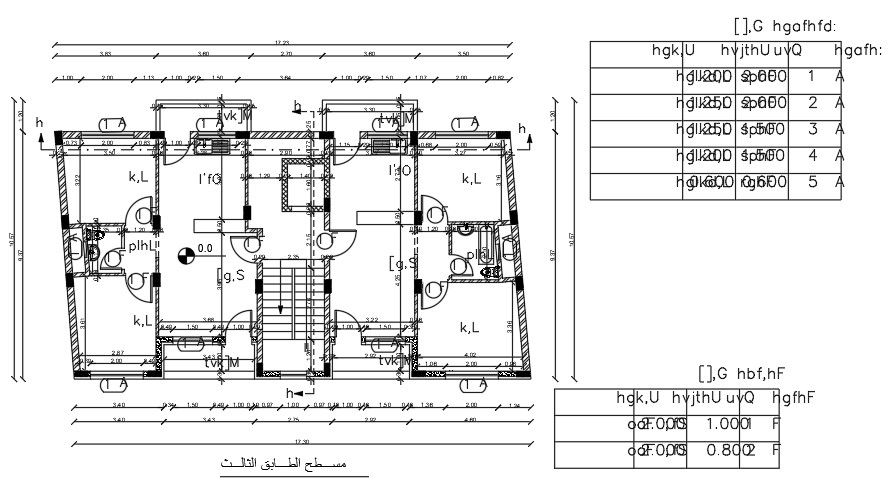 17x10m third floor house plan drawing download now
