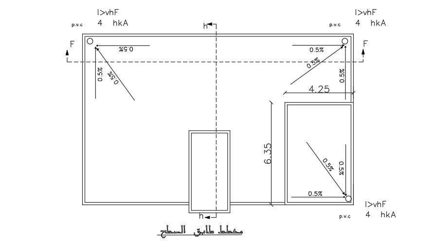 17x11m house plan of the roof layout drawing