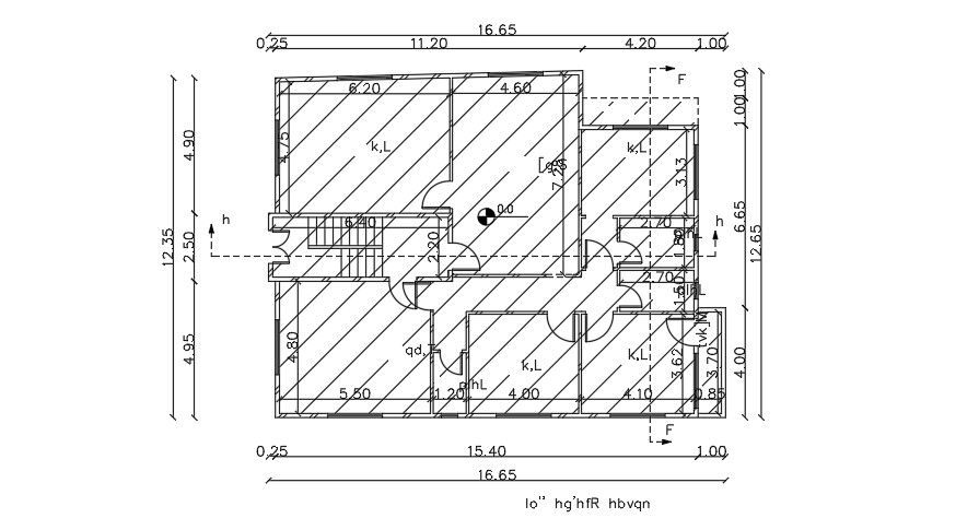 17x13 Meter 3 BHK Apartment Ground Floor Plan AutoCAD File