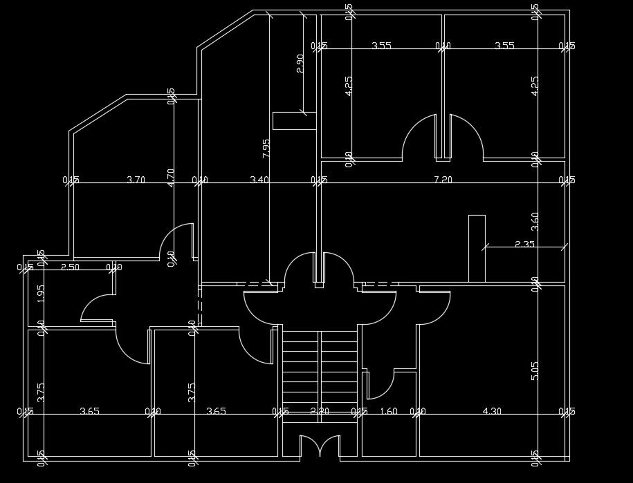 17x13 house plan AutoCAD drawing