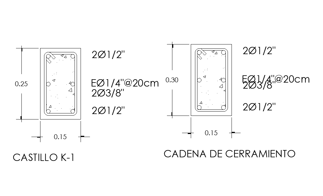 17x13m house plan of 150x250mm column section view is given in this AutoCAD drawing model. Download now.