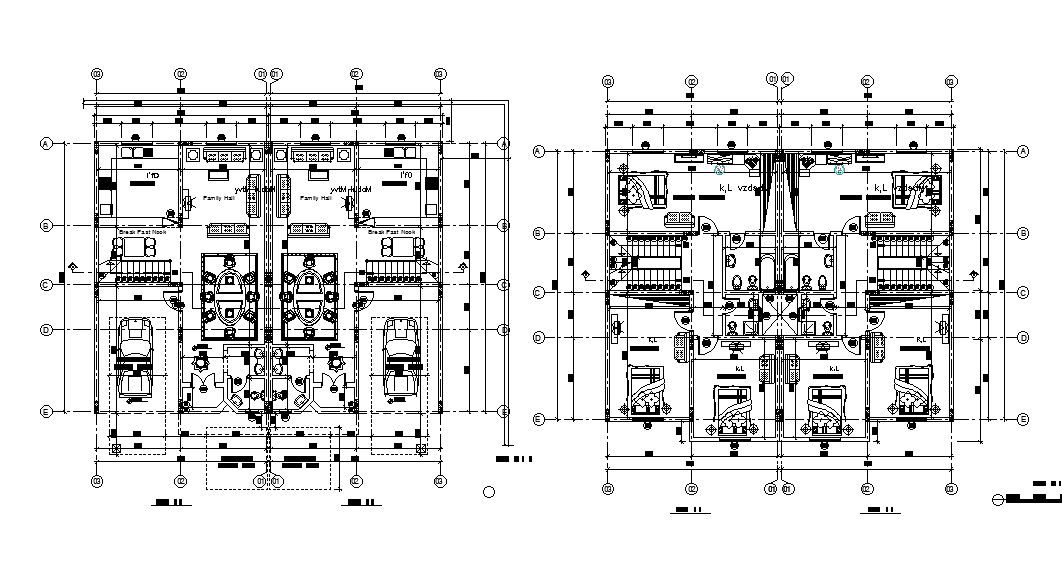 17x13m villa plan is given in this Autocad drawing file. Download now.
