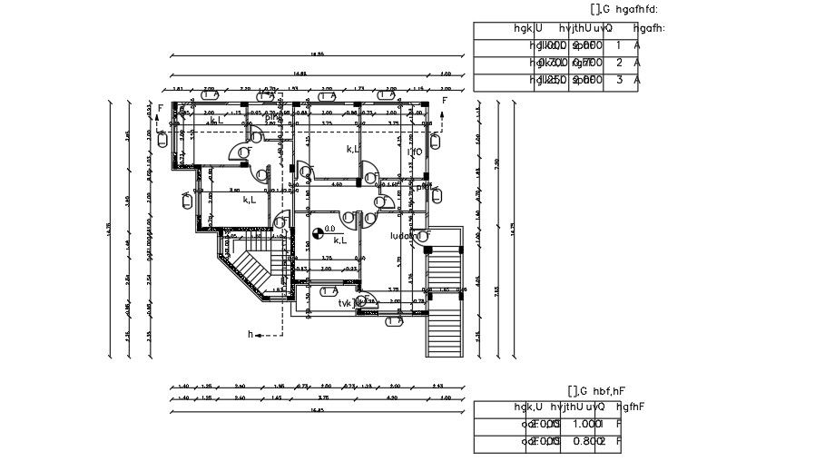 17x14m second floor house plan drawing download now