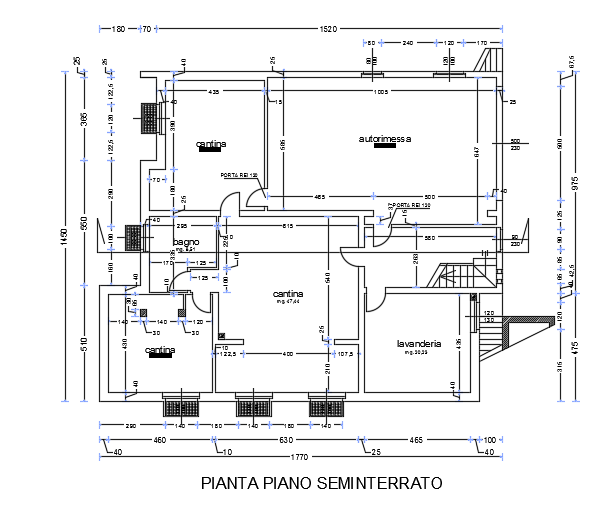 17x15m duplex ground floor house plan AutoCAD model