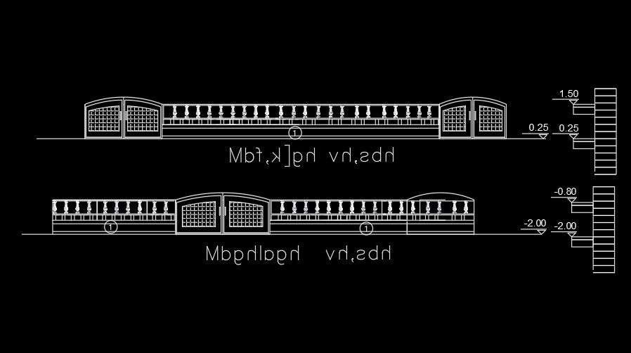 17x17m house plan of the gate design is given in this AutoCAD drawing file