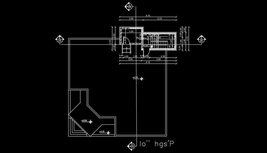 17x17m house plan roof layout AutoCAD drawing is given in this file