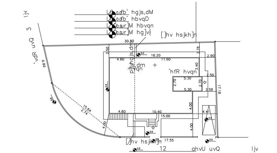 17x18 Meter House Site Plan AutoCAD File