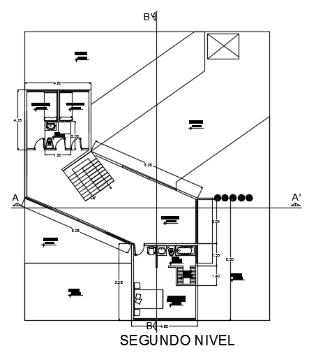 17x20m luxury villa first floor plan AutoCAD model