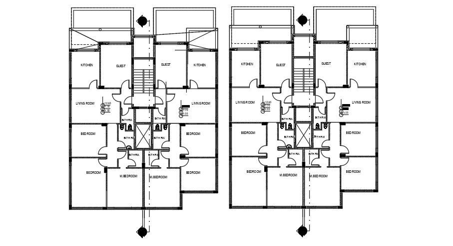 17x22m first floor house plan AutoCAD drawing