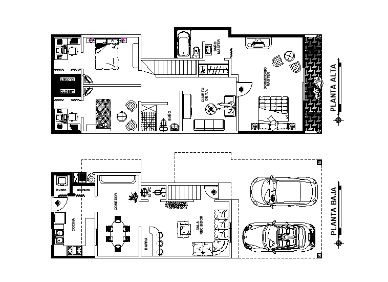 17x6m house plan is given in this Autocad drawing file. Download now.