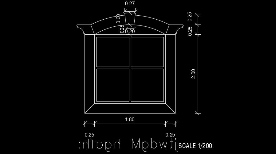 1800x2000mm door plan is given in this AutoCAD file