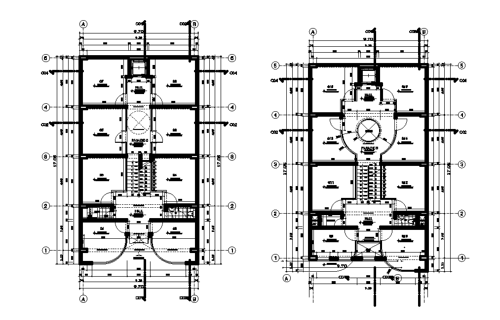 180 Square Meter Office Building Layout Plan Drawing DWG File