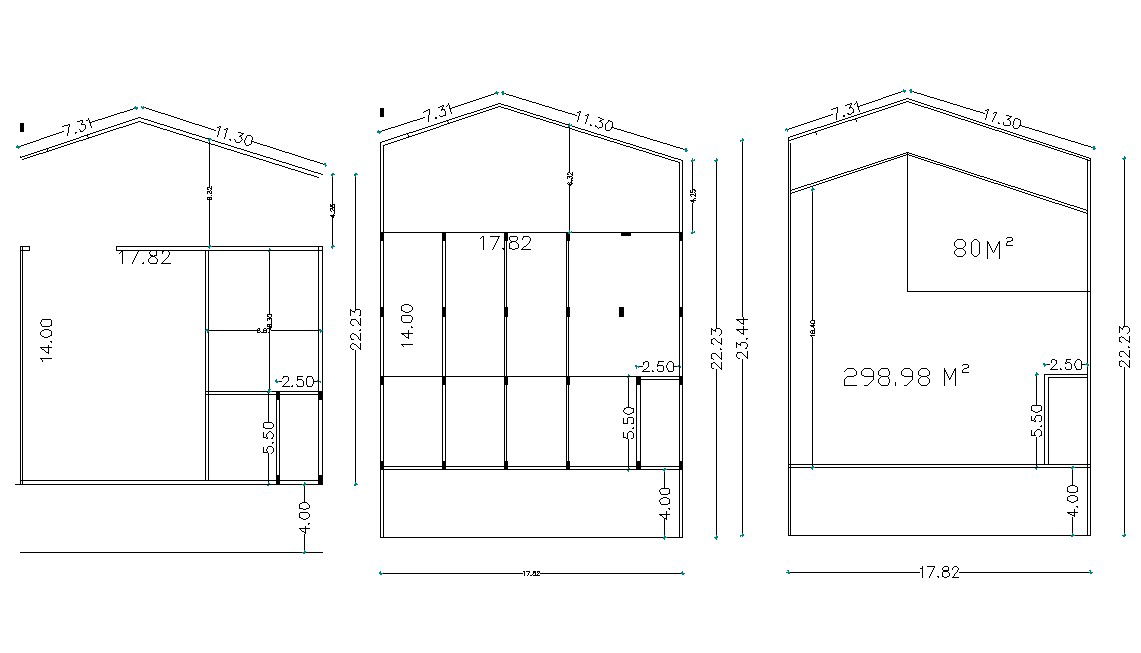 18X22 SQMT Factory Plan With Column CAD Drawing