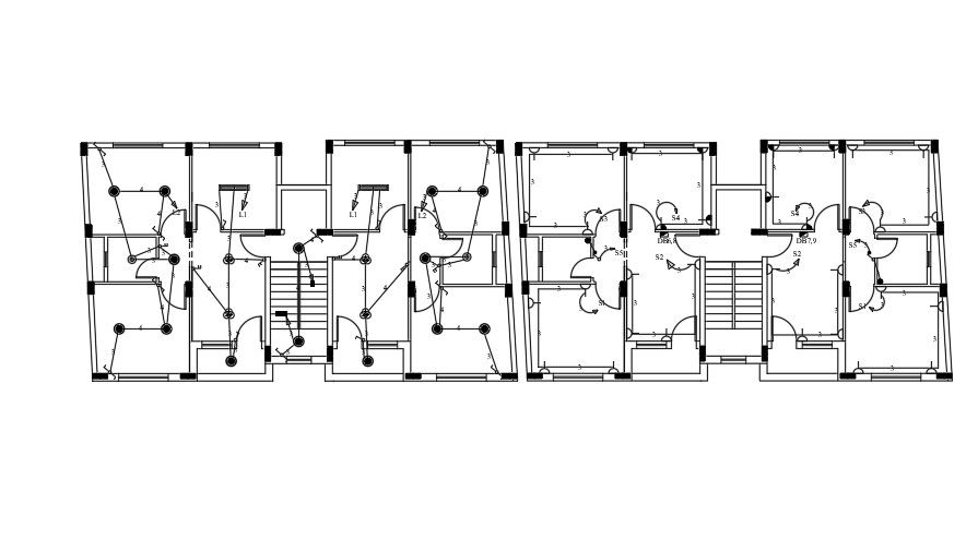 18x10 Meter 2 BHK Apartment Electric Plan AutoCAD File