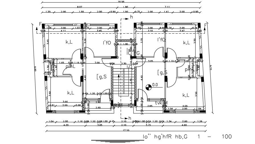 18x10 Meter 2 BHK Apartment Plan AutoCAD File